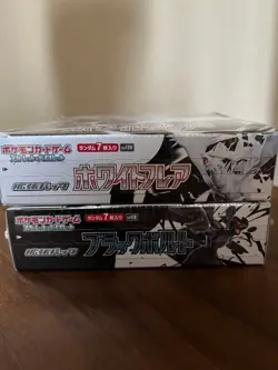 Pokemon TCG Black Bolt White Flare Booster Box 1+1 Set Japanese Sealed w/SHRINK - Image 1