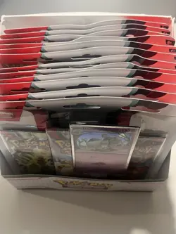 *POKEMON* - 12x Sealed Obsidian Flames Triple Blister Packs & Display Case ⚡ - Image 2