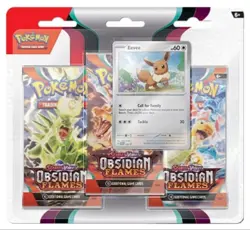 Pokemon Scarlet & Violet Obsidian Flames Triple Pack Blister | Eevee Promo - Image 1