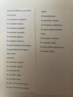 yugioh exosister/ White Forest deck! NM/LP Condition - Image 2