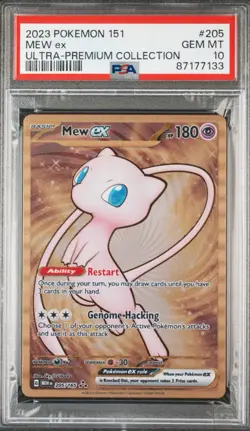 2023 Pokemon Mew ex Full Art 151 UPC Gold Metal Promo Card 205/165 PSA 10 GEM MT - Image 1