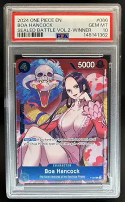 2024 One Piece Sealed Battle Vol 2 Winner Boa Hancock #P-066 PSA 10 GEM MINT - Image 1