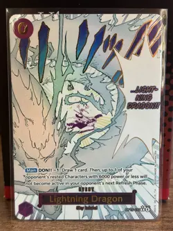 One Piece CCG Lightning Dragon Manga OP15-077 R Adventure on KAMI's Island - Image 1