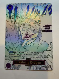 One Piece CCG Lightning Dragon Event Art Manga Card OP-15 077 - Image 1