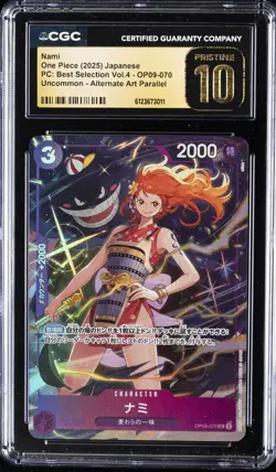 2025 ONE PIECE JPN PC: BEST SELECTION VOL.4 #OP09-070 NAMI CGC 10 PRISTINE - Image 1