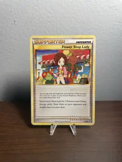 Flower Shop Lady 74/90 Undaunted Pokemon Card Trainer Supporter Non-Holo - Image 1