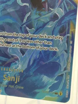 Bandai Sanji Wings of the Captain OP06-119 Secret Rare Foil 9000 Power Card - Image 4
