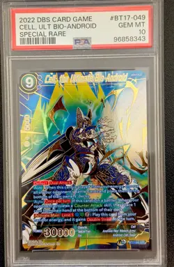 2022 DBS CARD GAME CELL ULT BIO-ANDROID SPECIAL RARE #BT17-049 PSA 10 GEM MINT - Image 1
