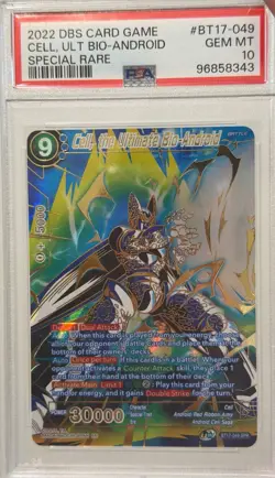 2022 DBS CARD GAME CELL ULT BIO-ANDROID SPECIAL RARE #BT17-049 PSA 10 GEM MINT - Image 2