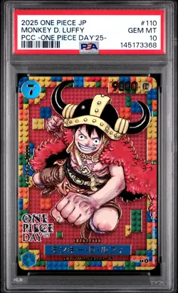 2025 ONE PIECE JPN PREM CARD COLL -ONE PIECE DAY'25- #110 MONKEY D. LUFFY PSA 10 - Image 1