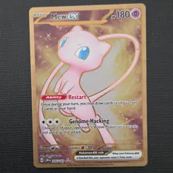 Pokemon Mew ex 205/165 Scarlet & Violet 151 Double Rare Holo 180 HP *METAL CARD - Image 1