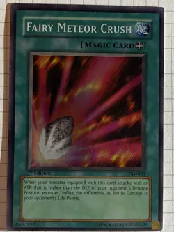 1996 Yu-Gi-Oh! Fairy Meteor Crush 1st Edition Holo Rare Card Lightly Played - Image 1