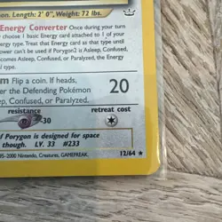 Porygon2 Neo Revelation Holo Rare Pokemon Card 12/64 70 Unlimited 2000 - Image 4