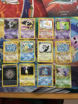 Vintage Pokemon Card Lot Holo Gyarados Mewtwo Moltres Alakazam Played - Image 1