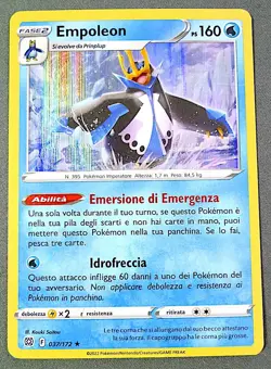 Pokemon Empoleon Holo Trading Card 037/172 [Italian Version] - Image 1