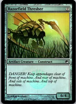 Magic the Gathering Foil Razorfield Thresher Scars of Mirrodin MTG Free Shipping - Image 1