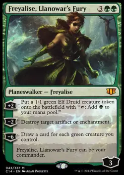 OVERSIZE FOIL FREYALISE, LLANOWAR'S FURY NM mtg Commander 2014 - Image 1