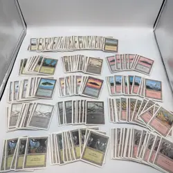300x MTG Revised Vintage Basic Land Plains Forest Mountain Swamp Island Lot LP - Image 1