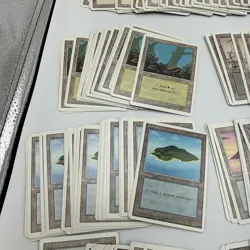 300x MTG Revised Vintage Basic Land Plains Forest Mountain Swamp Island Lot LP - Image 5