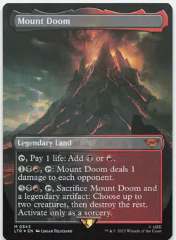 Mount Doom (Borderless) *Foil* LTR 343 NM - Image 1