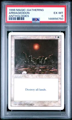 1998 MAGIC THE GATHERING ANTHOLOGIES ARMAGEDDON PSA 6 - Image 1