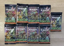 Magic The Gathering Teenage Mutant Ninja Turtles Play Booster Packs X9 - Image 1