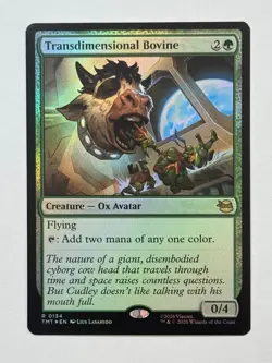 Magic Gathering Transdimensional Bovine 134 R Foil Teenage Mutant Ninja Turtles - Image 1