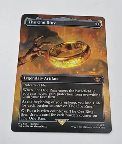 The One Ring Extended Art MTG LTR Foil 0451 Borderless Lord of the rings NM - Image 1