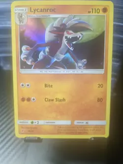 Pokemon Lycanroc 30/30 Holo Foil Sun & Moon Trainer Kit TCG Promo NM/MT Card - Image 1