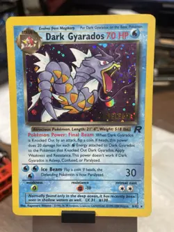 Pokemon TCG Dark Gyarados Holo Rare Misty’s Seadra Release Unplayed Cards - Image 1
