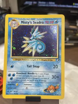 Pokemon TCG Dark Gyarados Holo Rare Misty’s Seadra Release Unplayed Cards - Image 3