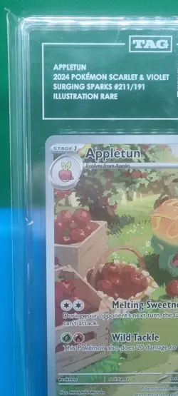 TAG 10 GEM MINT Appletun 211/191 Sv08: Surging Sparks Holo Pokemon Full Art IR - Image 3
