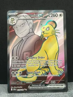 Team Rocket's Persian ex 219/182 Ultra Rare Destined Rivals Pokemon Holo NM - Image 1