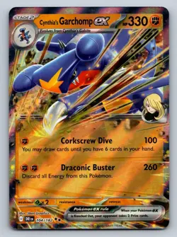 Cynthia's Garchomp ex Destined Rivals 104/182 Double Rare NM Pokemon AA62 - Image 1