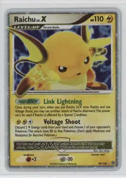 Raichu LVX Holo Pokemon Diamond & Pearl Stormfront #99 2008 - Image 1