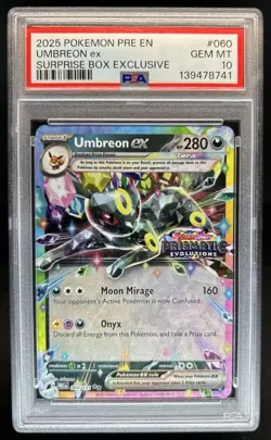 2025 Pokemon Prismatic Evolutions Umbreon ex Promos #060/131 PSA 10 GEM MINT - Image 1