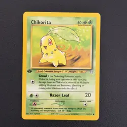 Pokemon TCG Chikorita Neo Genesis 55/111 Common First Edition - NM - Image 1