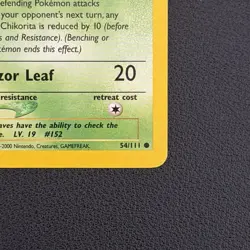 Pokemon TCG Chikorita Neo Genesis 55/111 Common First Edition - NM - Image 2