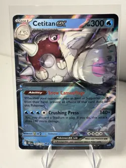 Cetitan EX Double Rare Card 65/182 Destined Rivals Pokemon TCG - Image 1