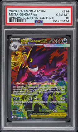 2026 POKEMON ASCENDED HEROESSPECIAL ILLUSTRATION RARE MEGA GENGAR EX PSA 10 - Image 1