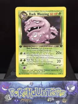 Pokemon Card Dark Weezing 31/82 Team Rocket Rare Non Holo Rare 1st Edition LP - Image 1