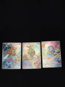 Pokemon 30th First Partners Turtwig Chimchar Piplup 30th-P-011 3Pcs Set - Image 2