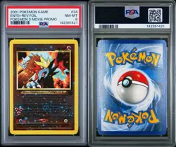 2001 POKEMON GAME MOVIE POKEMON 3 MOVIE PROMO #34 ENTEI-REVERSE FOIL PSA 8 - Image 3