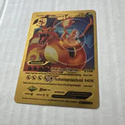 CHARIZARD POKEMON CUSTOM GOLD FOIL Card Nice - Image 1