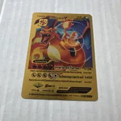 CHARIZARD POKEMON CUSTOM GOLD FOIL Card Nice - Image 2