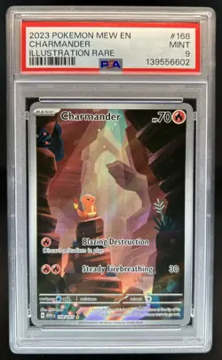 2023 Pokemon SV 151 Charmander Illustration Rare #168/165 PSA 9 - Image 1