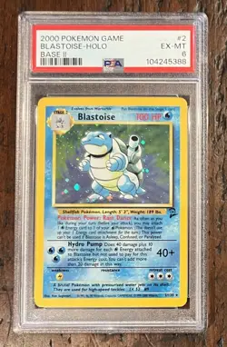 2000 POKEMON BASE SET 2 #2 BLASTOISE-HOLO PSA 6 - Image 1