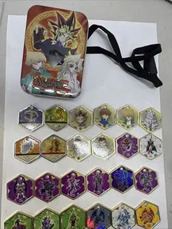 Yu-Gi-Oh! Vintage Takahashi Metal Medallions Hexors Coins Tags Lot of 26 Tokens - Image 2