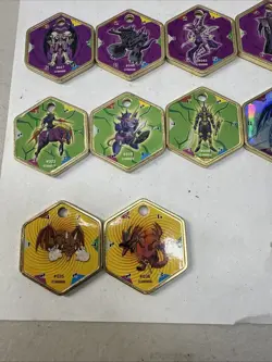 Yu-Gi-Oh! Vintage Takahashi Metal Medallions Hexors Coins Tags Lot of 26 Tokens - Image 4
