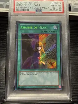 🔥 YUGIOH CHANGE OF HEART SECRET RARE LCYW-EN124 UNLIMITED PSA 10 Pop 1!!!!! - Image 1